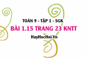 Bài 1.15 trang 23 Toán 9 tập 1 Kết nối tri thức SGK
